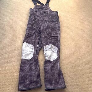 Volcom Men’s Size S Gray Dappled Goretex Snowboard Bib Pants